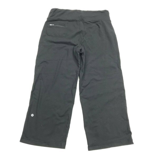 Lululemon Solid Black Cropped‎ Pants Stretch - Picture 1 of 6